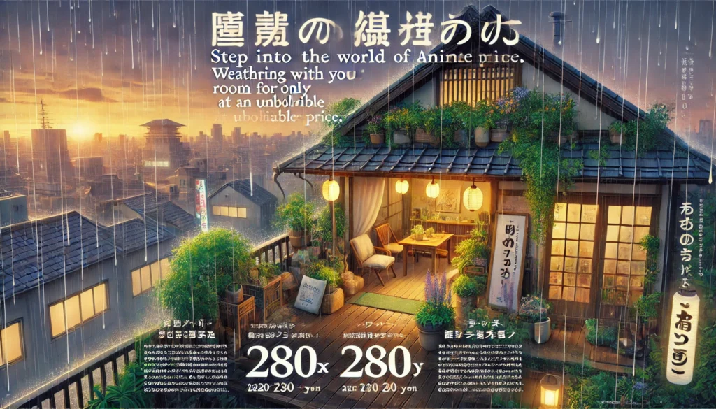 weathering with you room for only 280 yen